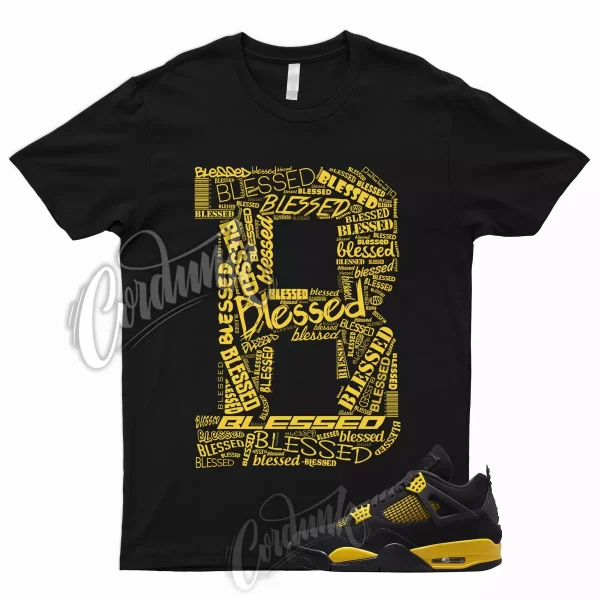 BLESSED T Shirt to Match 4 Retro Tour Yellow Thunder Lightning Low Mid 1 Jezsport.com