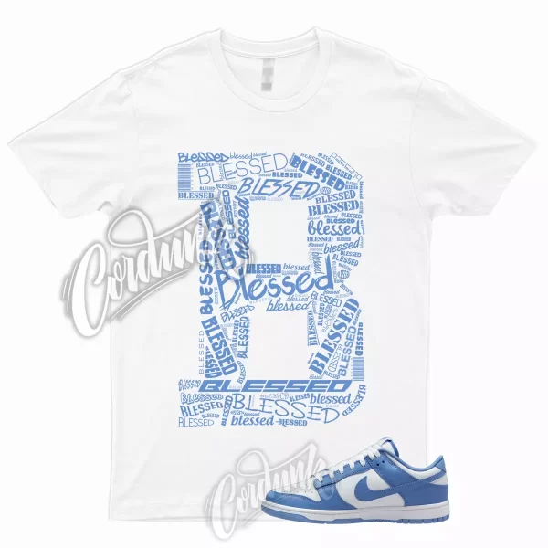 BLESSED T Shirt to Match Dunk Low Polar Blue Mid High University 1 Air Force Max Jezsport.com