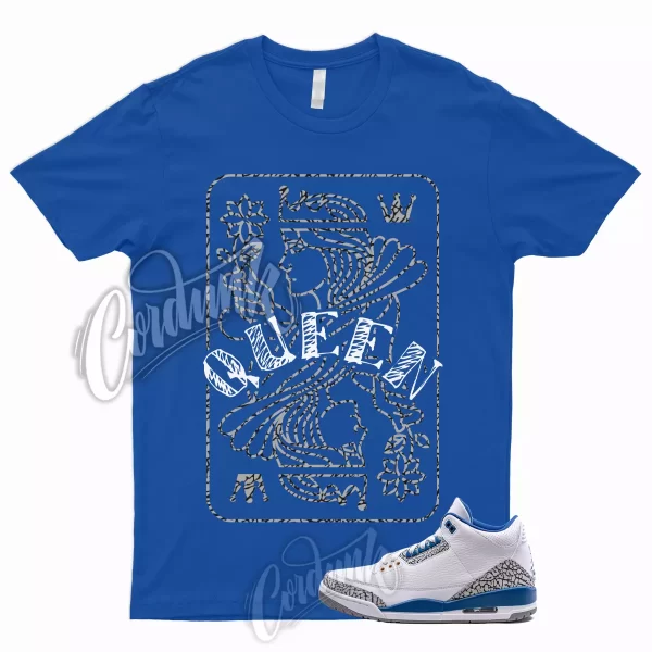 QUEEN T Shirt to Match 3 Wizards Royal True Blue Cement Grey Elephant 5 Game 1 Jezsport.com