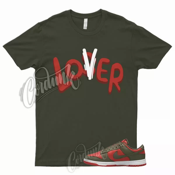 LOVER Shirt to Match Dunk Low Mystic Red Olive Cargo Khaki Rough Green Mid High Jezsport.com