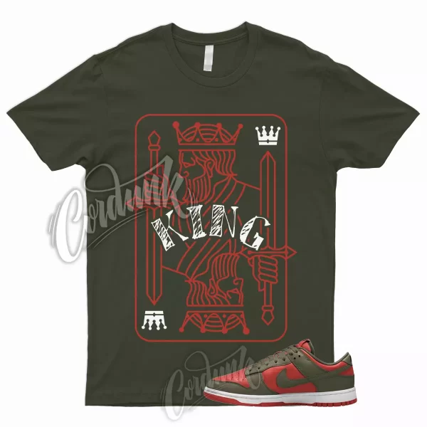 KING T Shirt to Match Dunk Low Mystic Red Olive Cargo Khaki Rough Green Mid High Jezsport.com