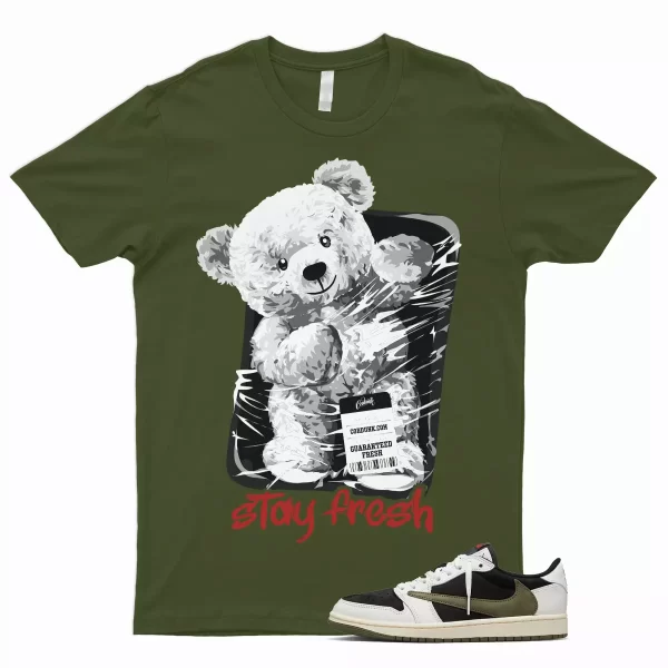 STAY T Shirt to Match 1 Retro Low OG SP Travis Olive Rough Green Dunk Low High Jezsport.com