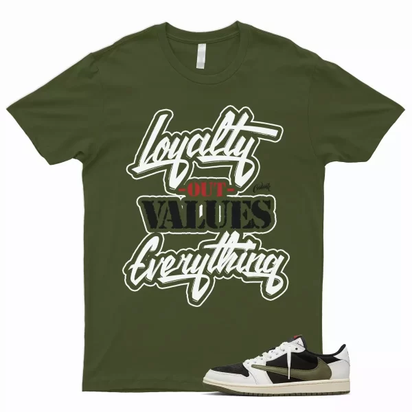 LYLTY T Shirt to Match 1 Retro Low OG SP Travis Olive Rough Green Dunk Low High Jezsport.com