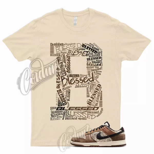 BLESSED Shirt to Match Dunk Low CO.JP 2023 Ale Brown-Pecan-Dark Driftwood Red 1 Jezsport.com