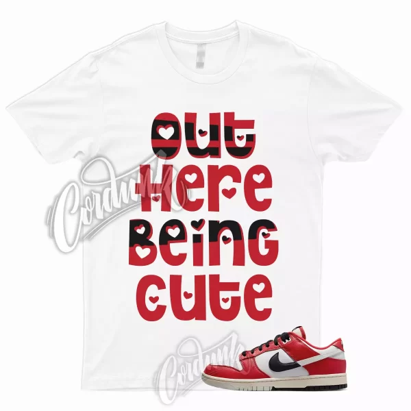 CUTE T Shirt to Match Dunk Low Chicago Split University Red Black Light Silver Jezsport.com