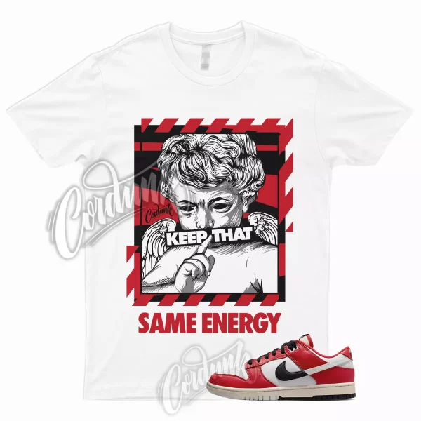 ENERGY T Shirt to Match Dunk Low Chicago Split University Red Black Light Silver Jezsport.com