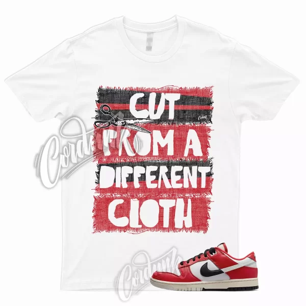 CUT T Shirt to Match Dunk Low Chicago Split University Red Black Light Silver Jezsport.com