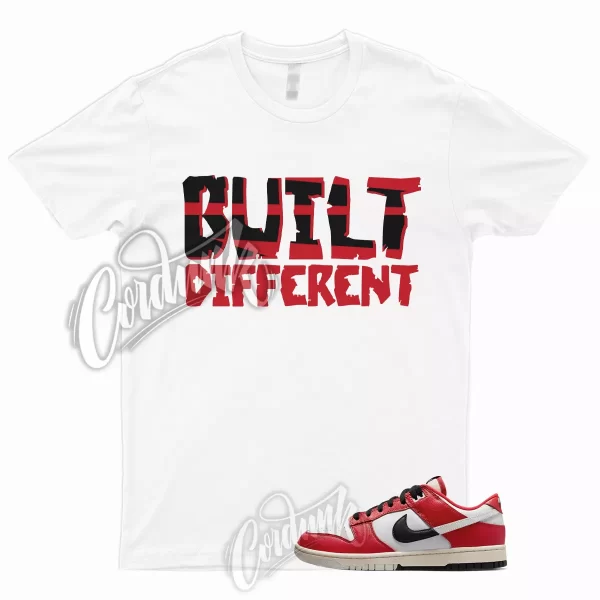 BUILT T Shirt to Match Dunk Low Chicago Split University Red Black Light Silver Jezsport.com