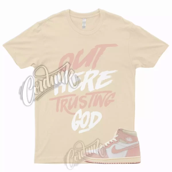 TG T Shirt to Match Jordan 1 Washed Pink Atmosphere Muslin Sail White OG WMNS Jezsport.com