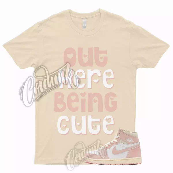 CUTE T Shirt to Match Jordan 1 Washed Pink Atmosphere Muslin Sail White OG WMNS Jezsport.com