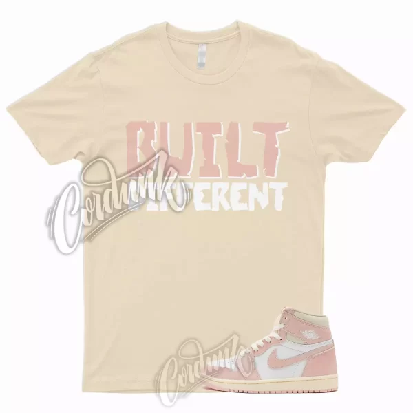 BUILT T Shirt to Match Jordan 1 Washed Pink Atmosphere Muslin Sail White OG WMNS Jezsport.com