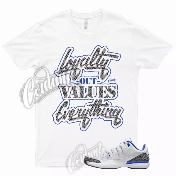 LYLTY T Shirt to Match Zoom Vapor AJ3 Racer Blue Dark Grey Elephant Print 1 True Jezsport.com