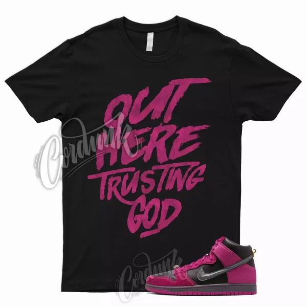 TG T Shirt to Match Dunk High Run The Active Pink Black Metallic Gold Jewels 1 Jezsport.com