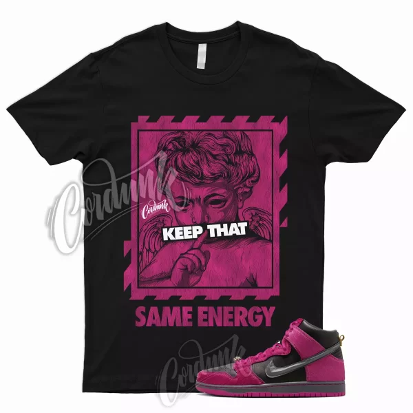 ENERGY T Shirt to Match Dunk High Run The Active Pink Black Metallic Gold Jewels Jezsport.com