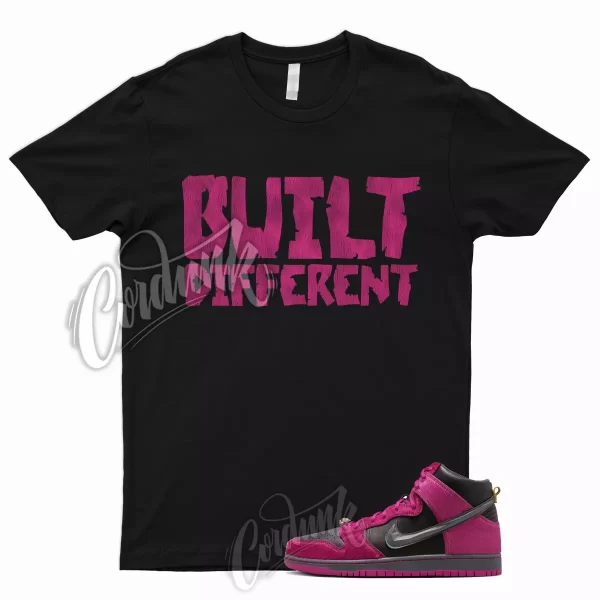 BUILT T Shirt to Match Dunk High Run The Active Pink Black Metallic Gold Jewels Jezsport.com