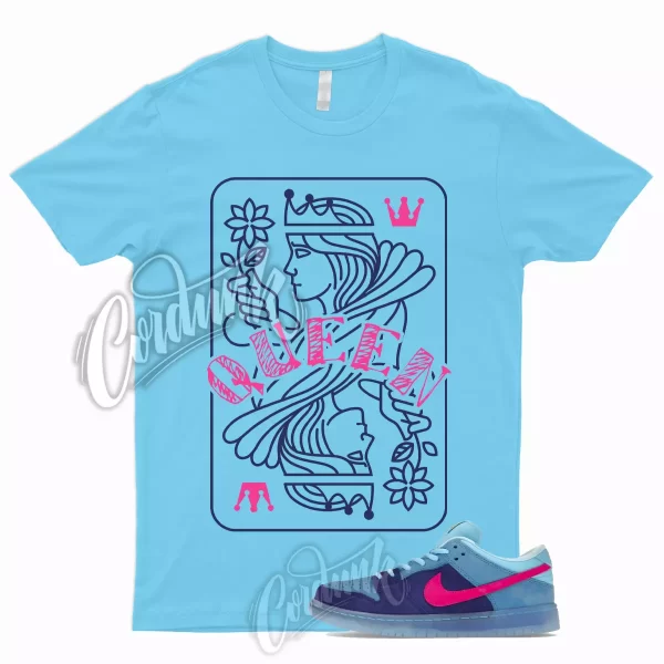 QUEEN T Shirt for Dunk Low SB Run The Jewels Deep Royal Blue Active Pink Chill 1, DO9404-400 Jezsport.com