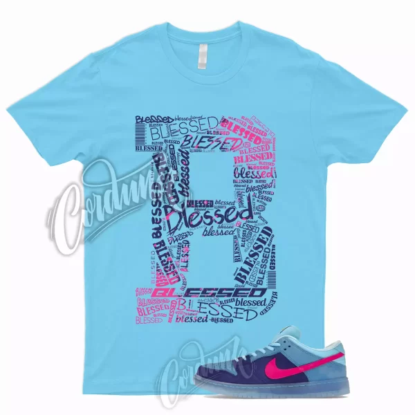 BLESSED Shirt for Dunk Low SB Run The Jewels Deep Royal Blue Active Pink Chill 1 Jezsport.com