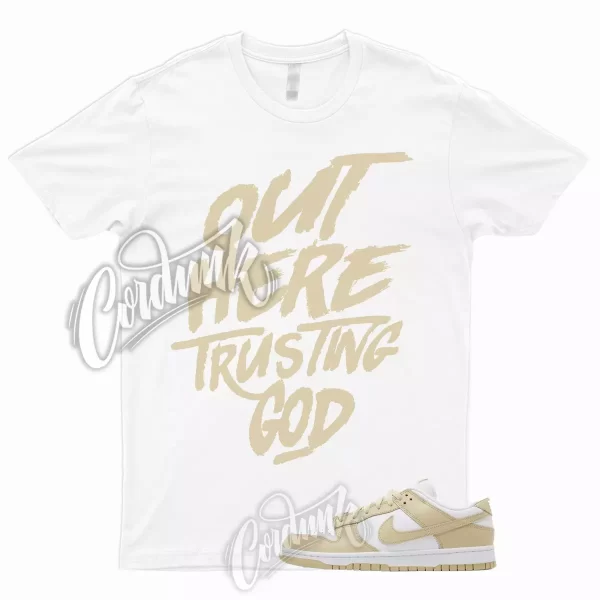 TG T Shirt to Match Dunk Low Team Gold Wolf Grey White Tan Khaki Mid High Max Jezsport.com