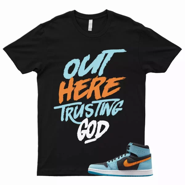 TG T Shirt to Match 1 Zoom CMFT 2 Bleached Aqua Bright Citrus Jordan Black Jezsport.com