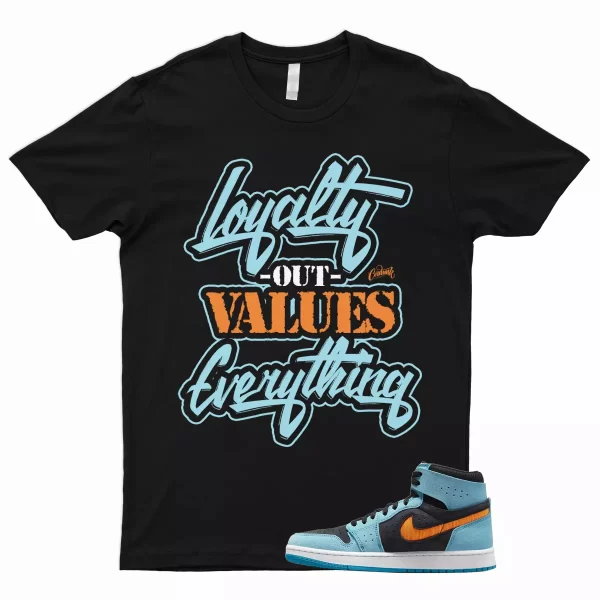 LYLTY T Shirt to Match 1 Zoom CMFT 2 Bleached Aqua Bright Citrus Jordan Black Jezsport.com