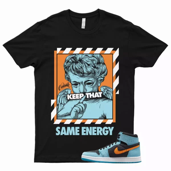 ENERGY T Shirt to Match 1 Zoom CMFT 2 Bleached Aqua Bright Citrus Jordan Black Jezsport.com