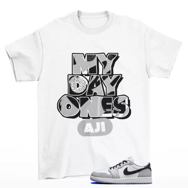 Day One Shirt White to Match Jordan 1 Low OG Barons CZ0790-110 Jezsport.com