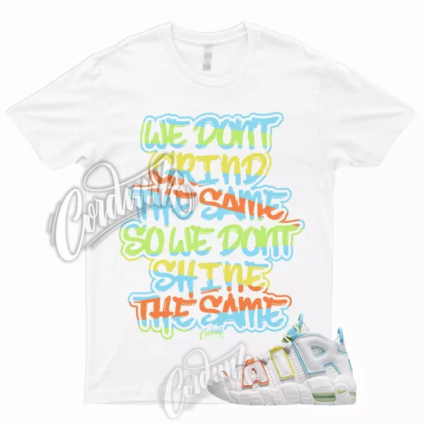 GRIND T Shirt to Match Air More Uptempo GS White Multi Color 1 Jezsport.com