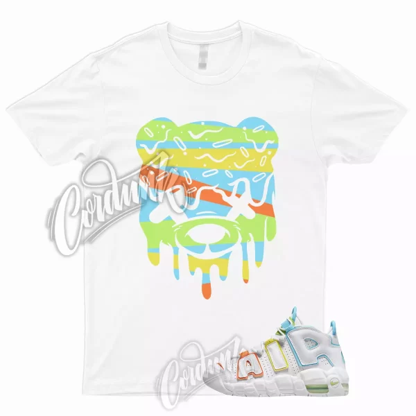 DRIPPY T Shirt to Match Air More Uptempo GS White Multi Color 1 Jezsport.com