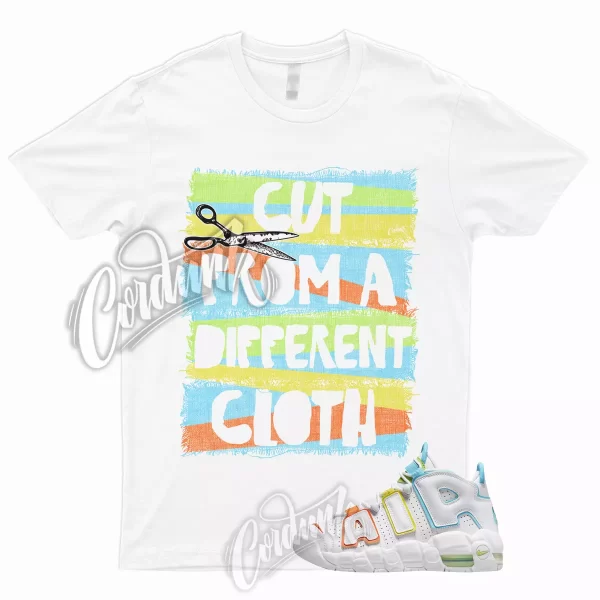 CUT T Shirt to Match Air More Uptempo GS White Multi Color 1 Jezsport.com