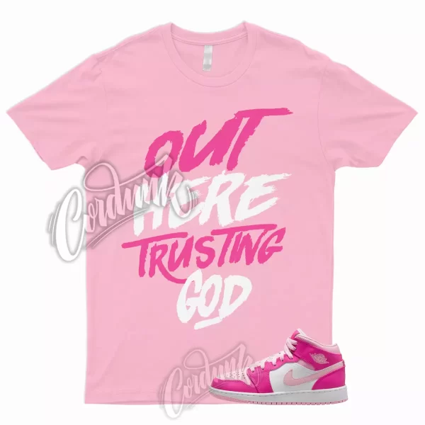 TG T Shirt to Match Jordan 1 Mid GS Medium Soft Fierce Pink Foam Triple Dunk Low Jezsport.com