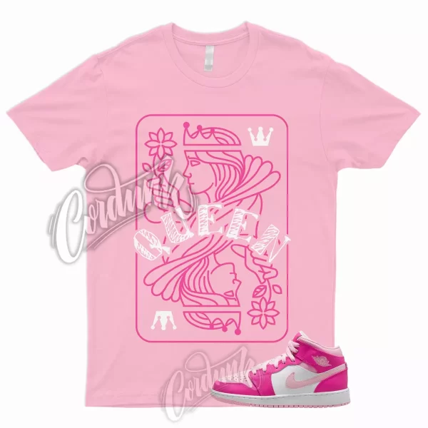 QUEEN T Shirt to Match Jordan 1 Mid Medium Soft Fierce Pink Foam Triple Dunk Low Jezsport.com