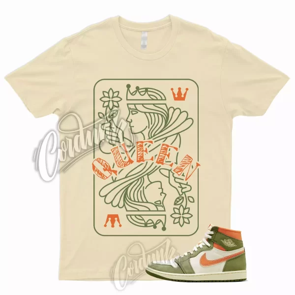 QUEEN T Shirt for 1 High Celadon Sky J Light Olive Bright Mandarin Coconut Milk Jezsport.com