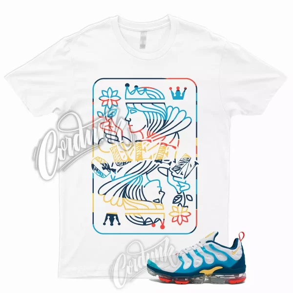 QUEEN T Shirt to Match Air VaporMax​ Plus White Citron Pulse Industrial Blue 1 Jezsport.com