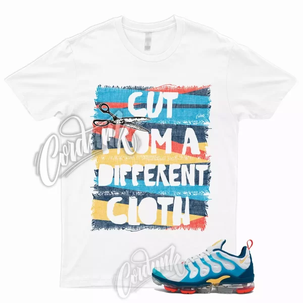 CUT T Shirt to Match Air VaporMax​ Plus White Citron Pulse Industrial Blue 1 Jezsport.com