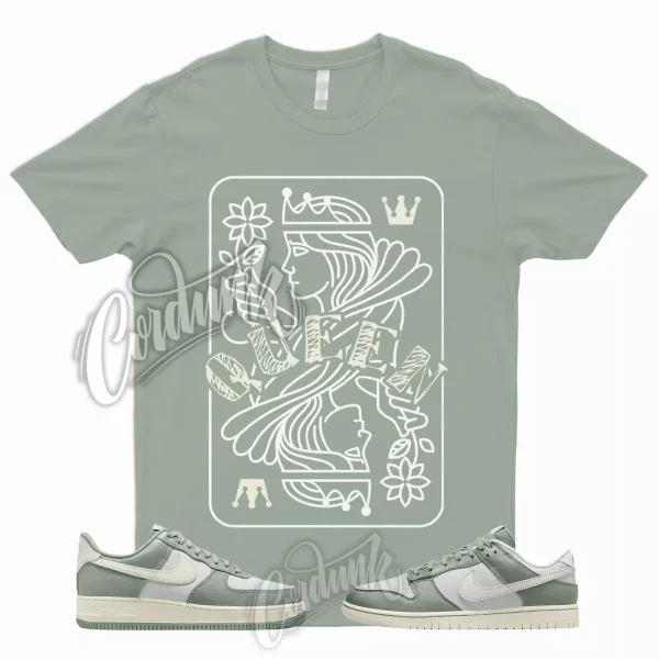 QUEEN Shirt to Match Dunk Low Mica Green Sail Photon Air Force Max Plus LX 1 90 Jezsport.com