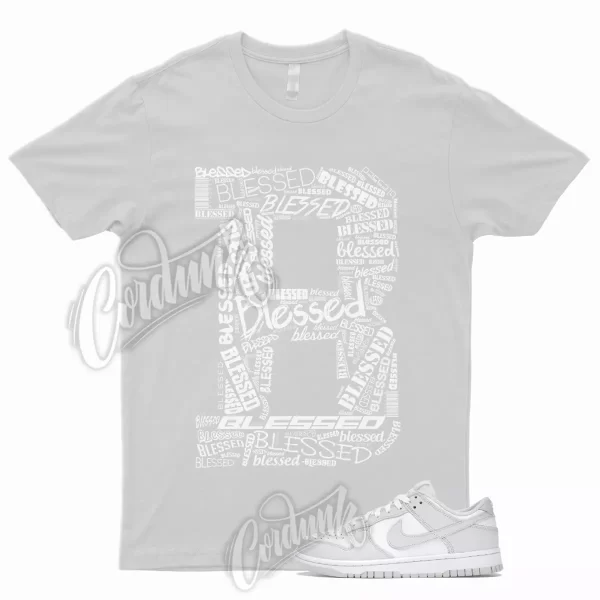 BLESSED T Shirt to Match Dunk Low Photon Dust Mid High 1 Grey Toe Particle Jezsport.com