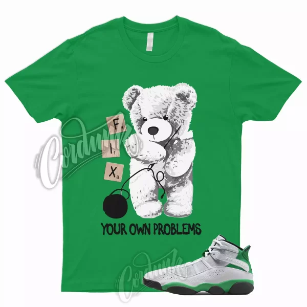 FIX Shirt to Match Jordan 6 Rings Lucky Green Pine Stadium Mid High Two Trey 1 2 Jezsport.com