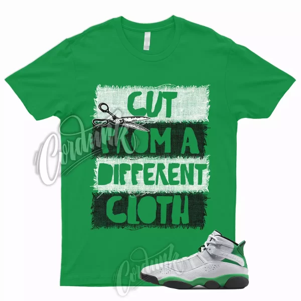 CUT Shirt to Match Jordan 6 Rings Lucky Green Pine Stadium Mid High Two Trey 1 2 Jezsport.com