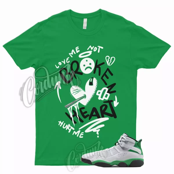 BROKE Shirt to Match Jordan 6 Rings Lucky Green Pine Stadium Mid High Two Trey 1 Jezsport.com