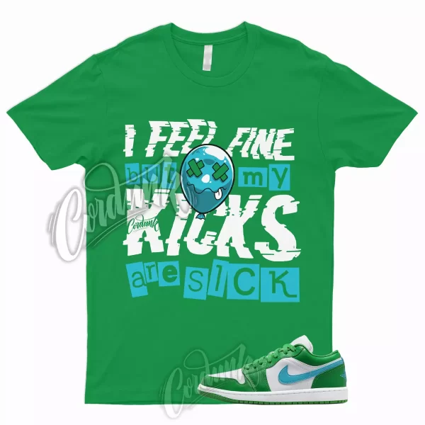 SICK T Shirt to Match Jordan 1 Low Lucky Green Stadium Aquatone Aqua Dunk High 2 Jezsport.com