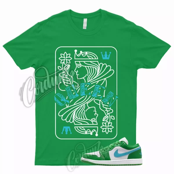 QUEEN Shirt to Match Jordan 1 Low Lucky Green Stadium Aquatone Aqua Dunk High 2 Jezsport.com