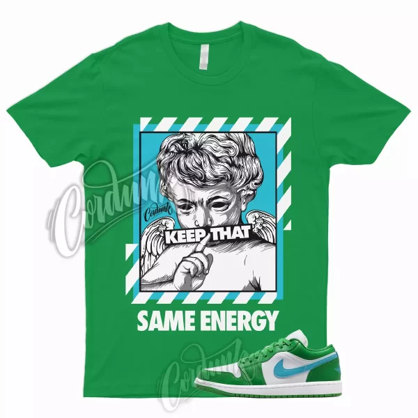 ENERGY Shirt to Match Jordan 1 Low Lucky Green Stadium Aquatone Aqua Dunk High 2 Jezsport.com