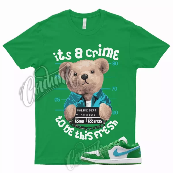 CRIME Shirt to Match Jordan 1 Low Lucky Green Stadium Aquatone Aqua Dunk High 2 Jezsport.com