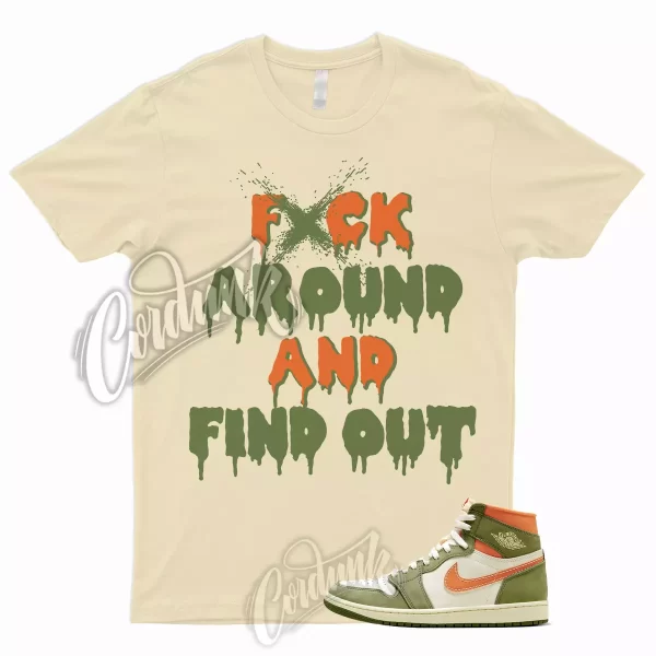 FAFO T Shirt for 1 High Celadon Sky J Light Olive Bright Mandarin Coconut Milk Jezsport.com