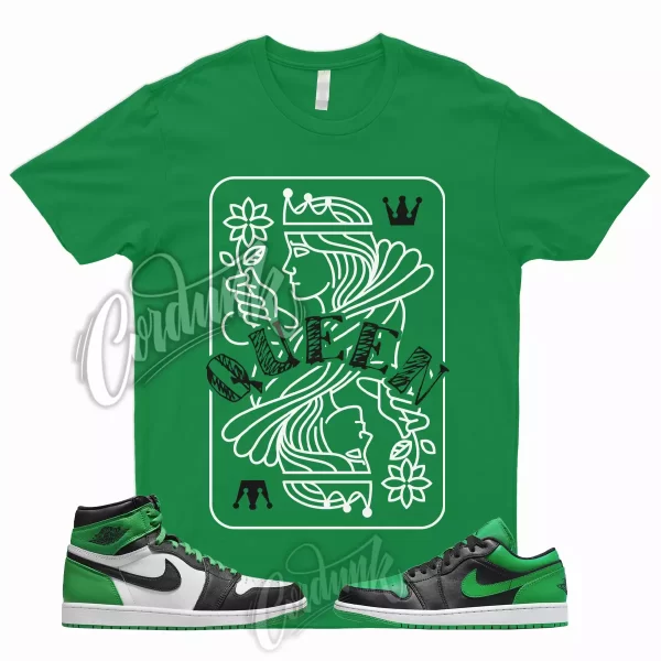 QUEEN T Shirt to Match 1 High Lucky Green Mid Dunk Pine Stadium Kelly 3 13 2 Low Jezsport.com