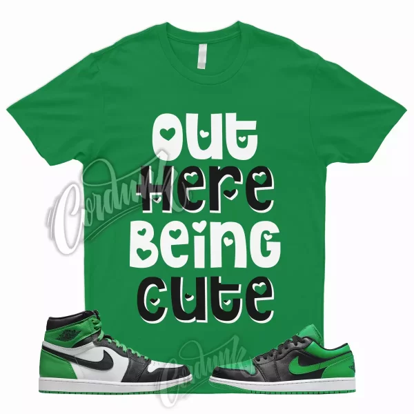 CUTE T Shirt to Match 1 High Lucky Green Mid Dunk Pine Stadium Kelly 3 13 2 Low Jezsport.com