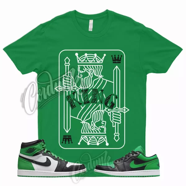 KING T Shirt to Match 1 High Lucky Green Mid Dunk Pine Stadium Kelly 3 13 2 Low Jezsport.com