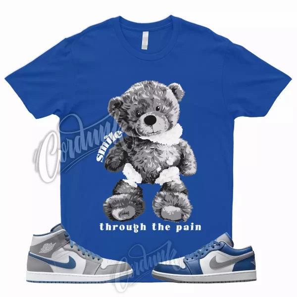 SMILE T Shirt to Match 1 Low True Blue Cement Shadow Grey 3 High Dunk Mid High 5 Jezsport.com