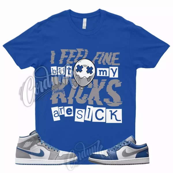 SICK T Shirt to Match 1 Low True Blue Cement Shadow Grey 3 High Dunk Mid High 5 Jezsport.com