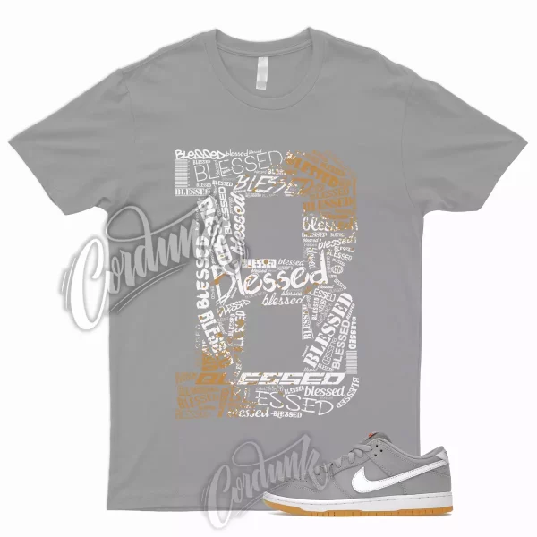 BLESSED Shirt to Match SB Dunk Low Grey Gum Wolf Light Brown Pure Platinum Toe 1 Jezsport.com